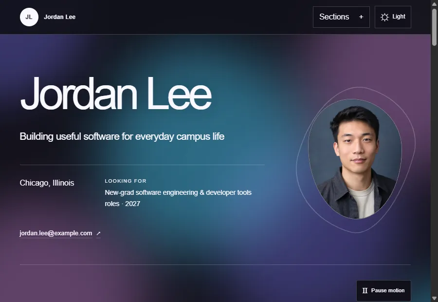 Lumen website design