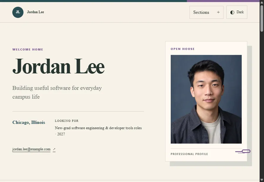 Open House website design