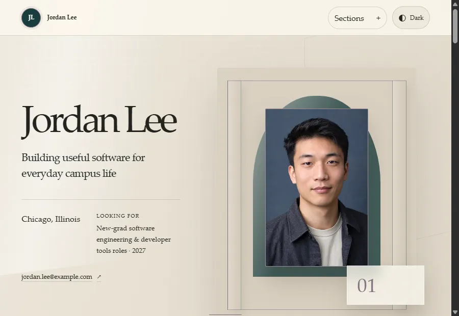 Portico website design