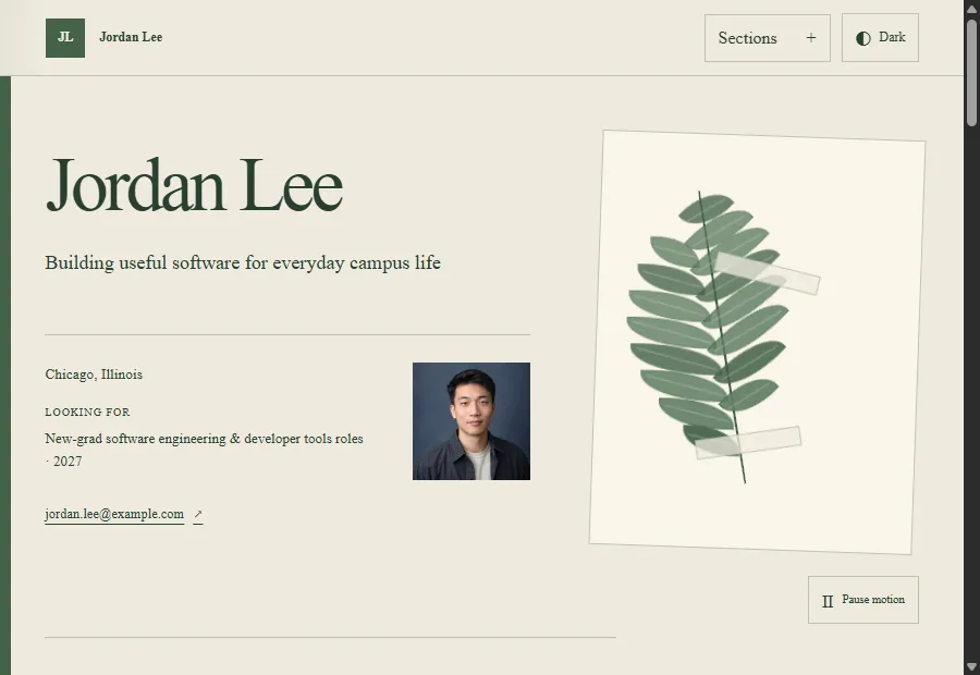 Herbarium website design